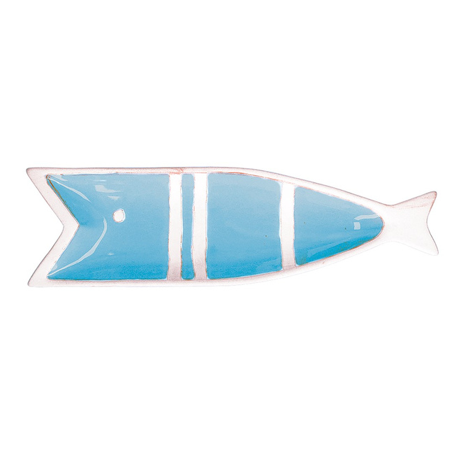 Rituali Domestici Pelagicoillogico Talerz ryba jasnoniebieski 38.5 x 11 x 3 cm