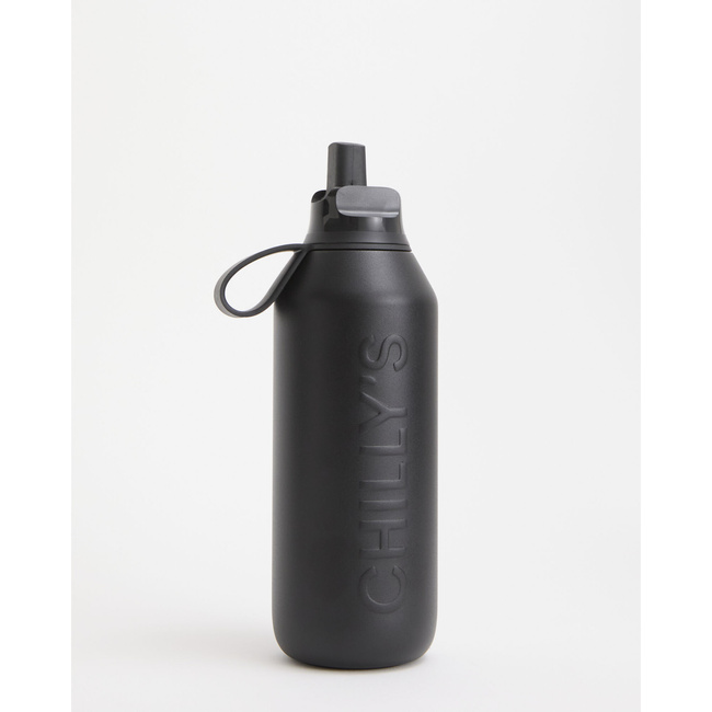 Butelka termiczna Chilly's Series 3 Flip ze słomką, 500 ml, Onyx