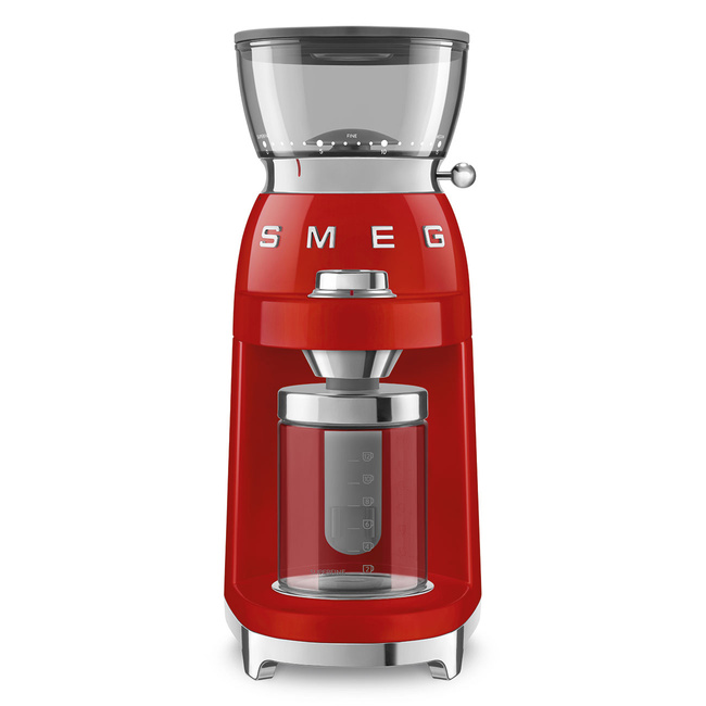 Smeg - Młynek do kawy CGF03RDEU 50's Style - czerwony