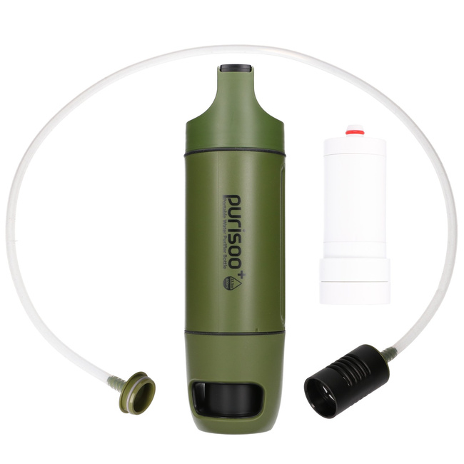 Extralink Purisoo+ zielona butelka 400ml z systemem filtrującym UF Acf pompką