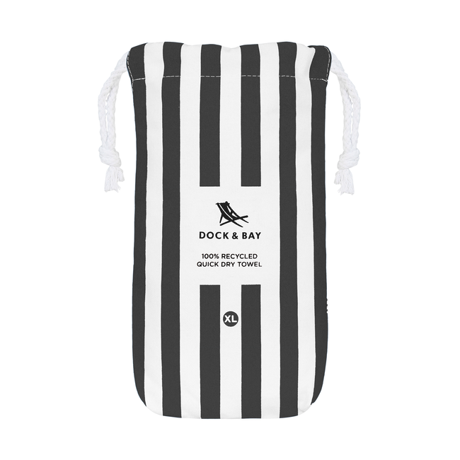 Ręcznik Plażowy Szybkoschnący Kamari Charcoal XL 200x90cm Dock & Bay