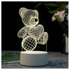 Extralink Home | Lampka nocna Miś Serce 3d | Iluzja optyczna do sypialni Usb
