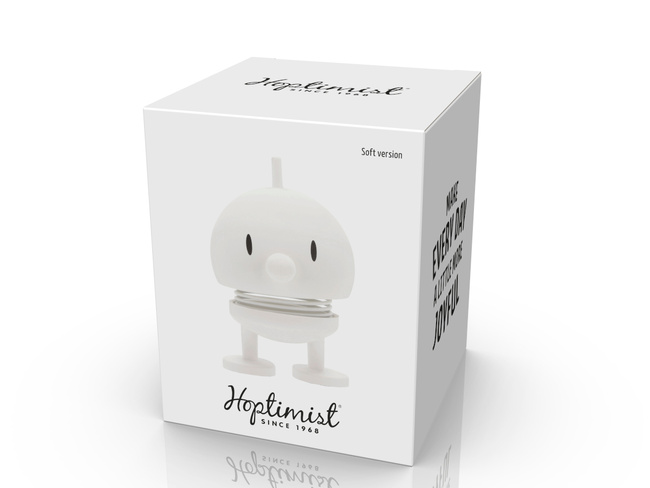 Figurka Hoptimist Soft Bumble S White, biała, 7,6 cm