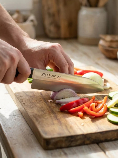 Nóż Santoku Fuji Cutlery FujiCut #2000 FC-1621, 16,5 cm, stal Mo-V