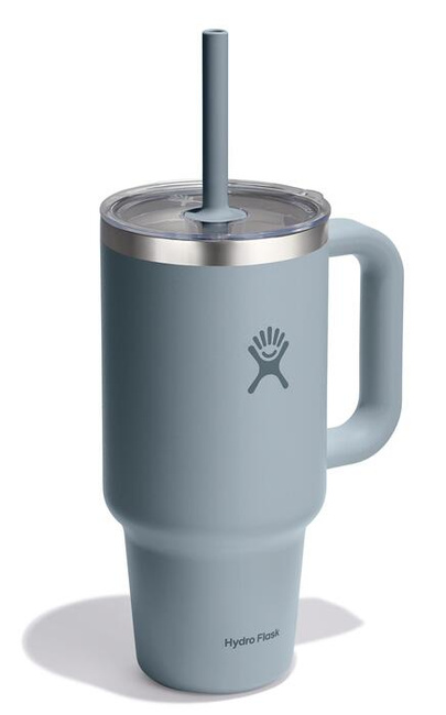 Kubek termiczny Hydro Flask 32 oz Travel Tumbler ze słomką i uchwytem, Shale Grey