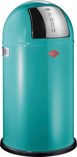 Kosz na śmieci Turkusowy 50l Pushboy Wesco