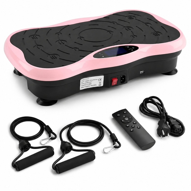 Platforma wibracyjna Extralink Moonwalk SpinMove 200 W z głośnikami Bluetooth, różowa
