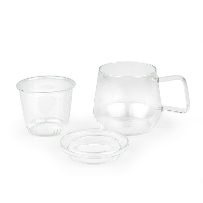 Kubek szklany z zaparzaczem Livorno 290ml - bezbarwny - Bredemeijer