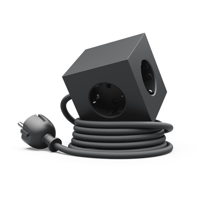 Listwa zasilająca Square 1 z podwójnym Usb-c 30 w i magnetyczną podstawą 1,8 m - czarna - Avolt