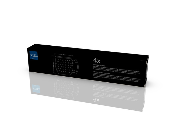 Kieliszki Moscow Mini Shot 4 Sztuki 80 Ml Miedź - Lyngby Glas