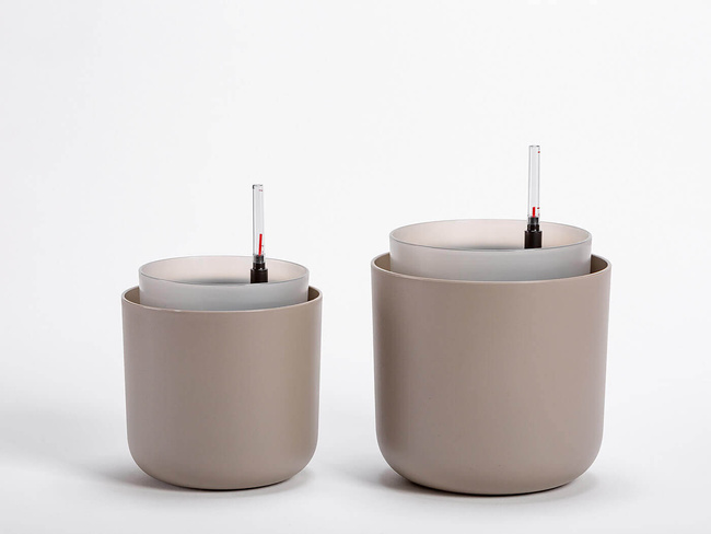 Plastia Tolita Donica Samonawadniająca Okrągła 19 cm - jasnoszary