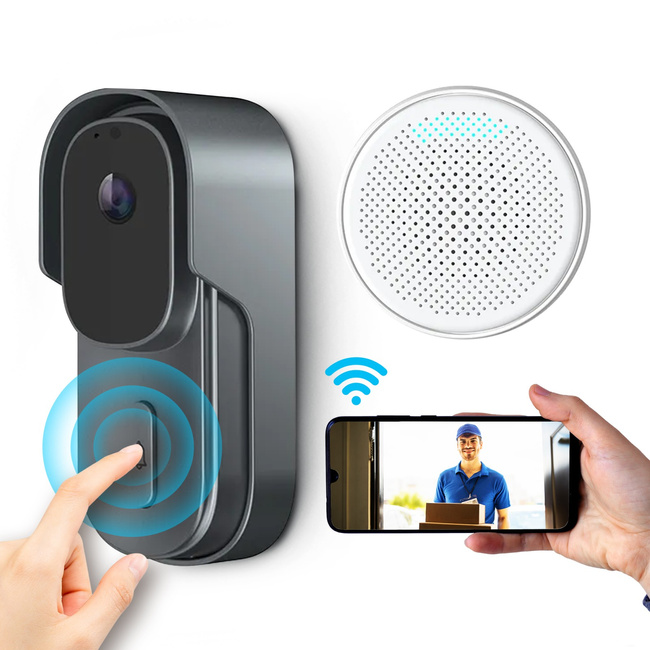 Wideodomofon Extralink SmartLife 708AD z kamerą 5 MP, Wi-Fi, IP65, Tuya