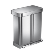 Kosz do segregacji Simplehuman CW2116, 58 l, szczotkowana stal nierdzewna