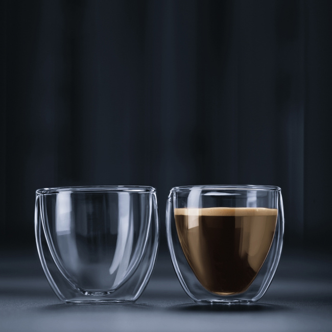 Szklanki z podwójną ścianką 6 szt. Pavina 80 ml transparent