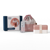 Zestaw prezentowy Monbento Gift Box Rosa Moka: lunchbox Original, sztućce i torba