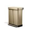 Kosz do segregacji Simplehuman CW2128, 58 l (34 + 24 l), pedałowy, matowe złoto