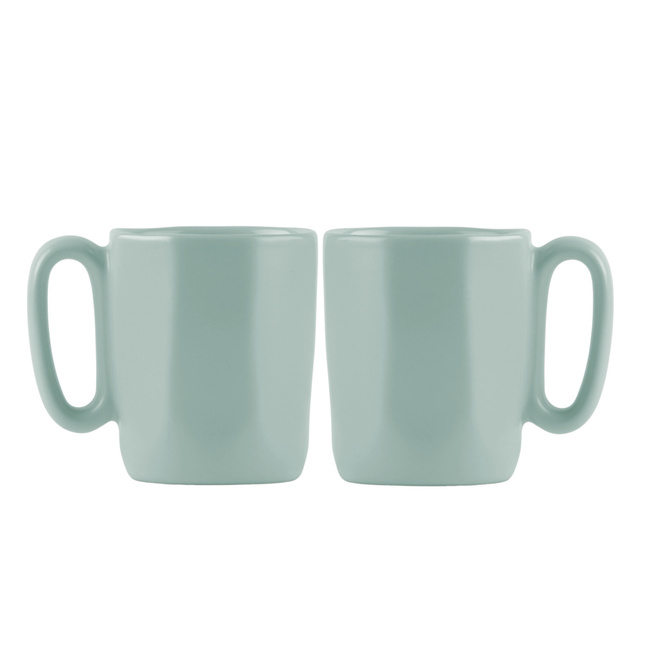 Dwa kubki ceramiczne z uszkiem 80 ml Fuori miętowe 29996 - Vialli Design