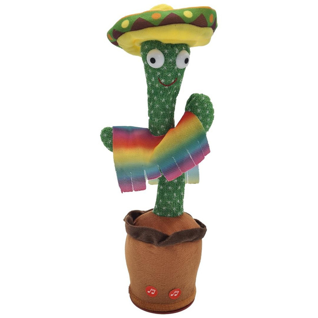 Extralink Toys | Zabawka kaktus z Sombrero tańczący | śpiewający dla dzieci LED USB