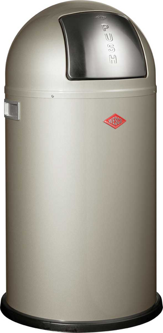 Kosz na śmieci srebrny 50l Pushboy - Wesco