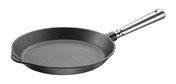 Professional Patelnia płytka ze stalową rączką - 24 cm, Czarny - Skeppshult