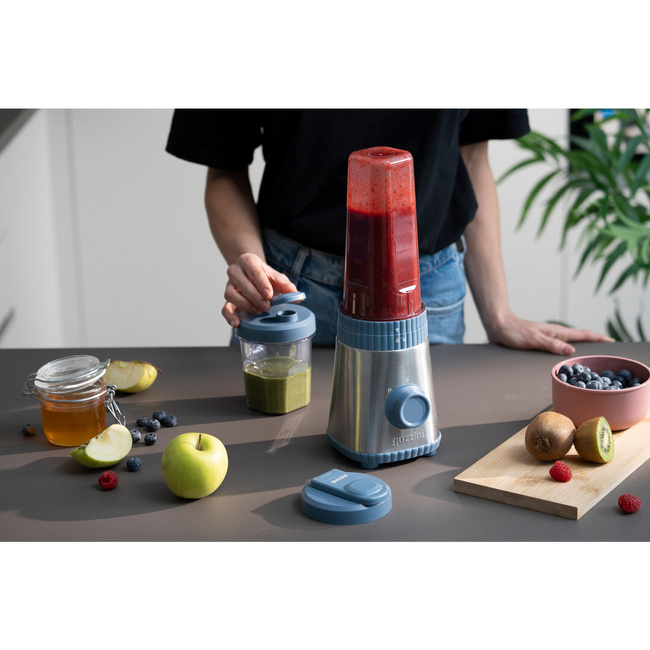 blendery do smoothie i koktajli on the go niebieski - Guzzini