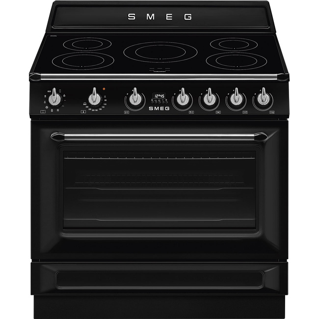 Smeg - Kuchnia wolnostojąca z płytą indukcyjną Victoria Tr90ImBl Czarny.