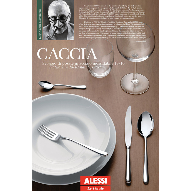 Zestaw sztućców Alessi dla 6 osób, 24 el., widelce 4 ząbki