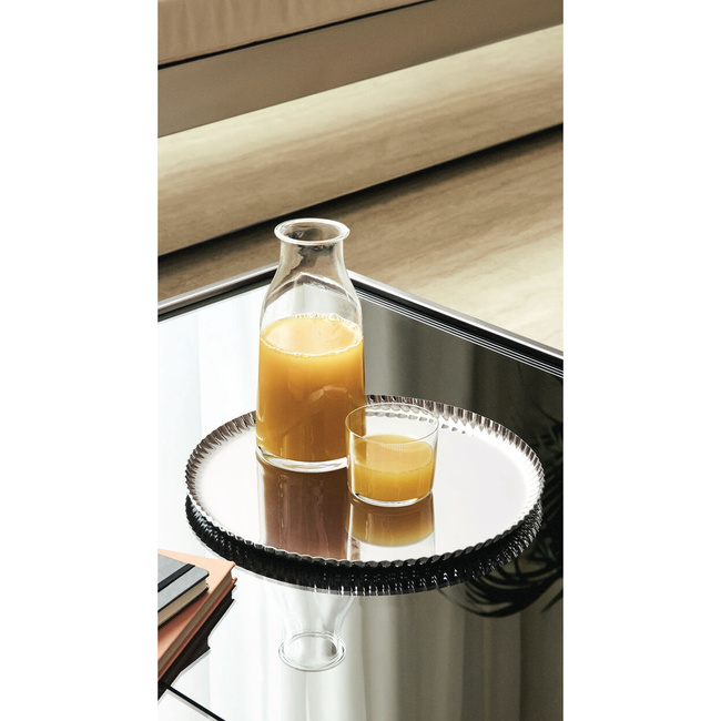 Okrągła taca ze stali nierdzewnej 31 cm Pleats - Alessi