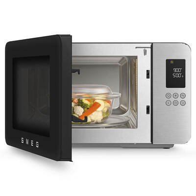 Smeg - Kuchenka mikrofalowa SDA Collezione - czarny mat