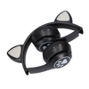 Extralink Kids Cat-Ear Wireless Headphones Czarne Słuchawki Bezprzewodowe dla Dzieci, Kocie Uszy, Bluetooth 5.0, Oświetlenie RGB