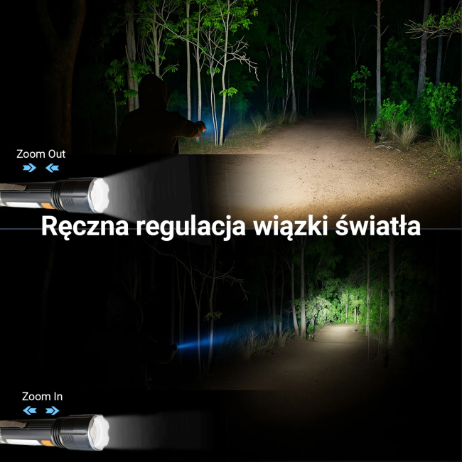 EXTRALINK EFL-1138 Wili Latarka LED 700lm Wbudowany Akumulator Powerbank Outdoor