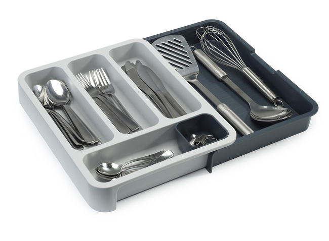 Organizer na sztućce Joseph Joseph DrawerStore, rozsuwany 28,3 do 48 cm, szary