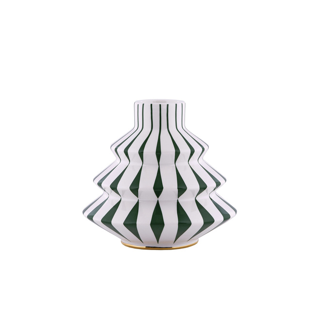 Świecznik porcelanowy Alessi Delight NZ07 GR, zielony, w kształcie choinki