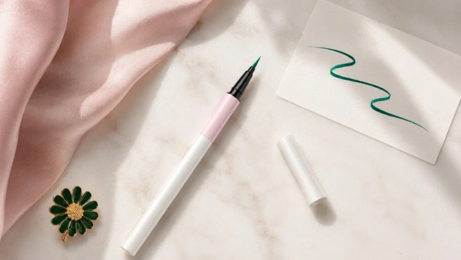 Eyeliner w płynie Lovro Bloomlight Eyeliner Emerald, szmaragdowy, wodoodporny, 0,6 g