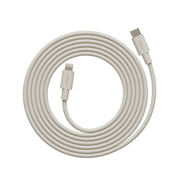 Kabel 1 Usb C Do Ładowania Lightning (Mfi), 2 M - Beżowy - Avolt
