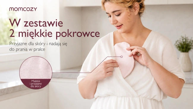 Okłady żelowe na piersi Momcozy BF008, duże, wielorazowe, 2 szt.