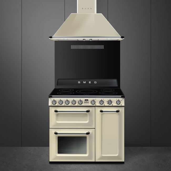 Smeg - Kuchnia Wolnost., 90cm, Victoria, Krem. Victoria Tr93Ip2 Kremowy.