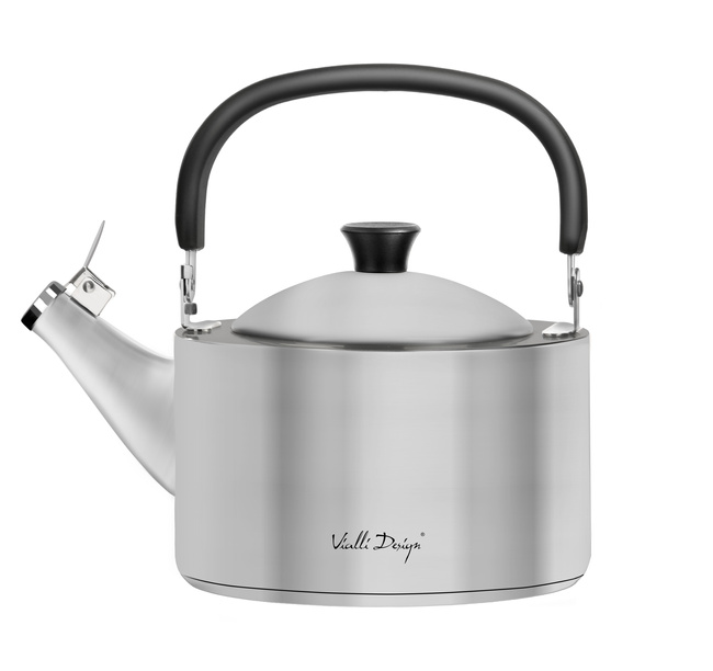 Czajnik 1,5l z gwizdkiem Diamante stalowy matowy 27855 - Vialli Design