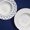 Talerz Deserowy Z Dekorowanej Białej Porcelany 20 cm La Bella Tavola - Alessi