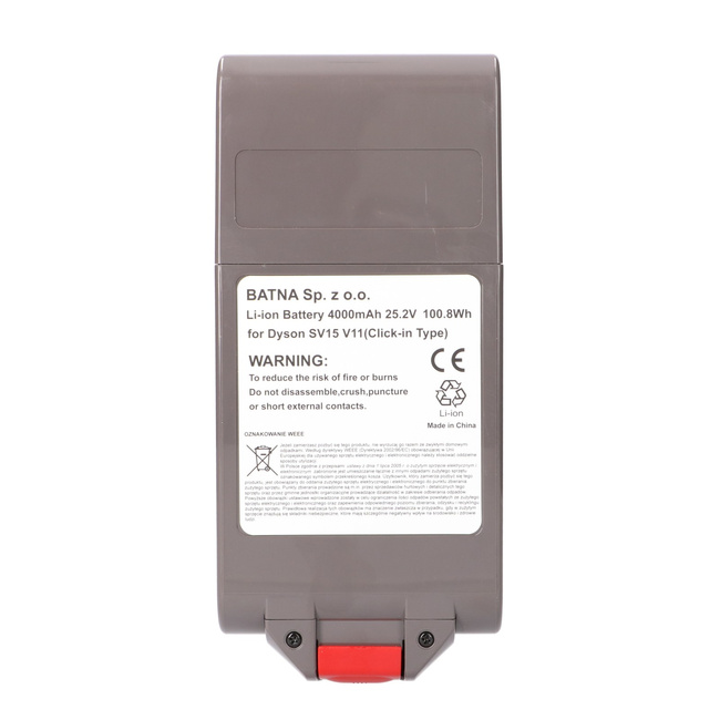 Extralink | Bateria, akumulator do odkurzacza, zamiennik dla Dyson V11 V15 SV46 SV47 | (Click type) 25.2V 4000mAh
