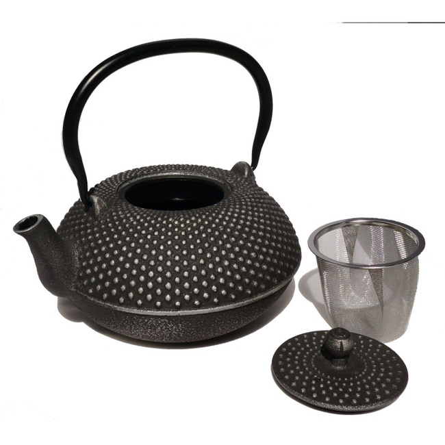 Czajnik żeliwny 1,1l Fox czarno-srebrny - Zest for life