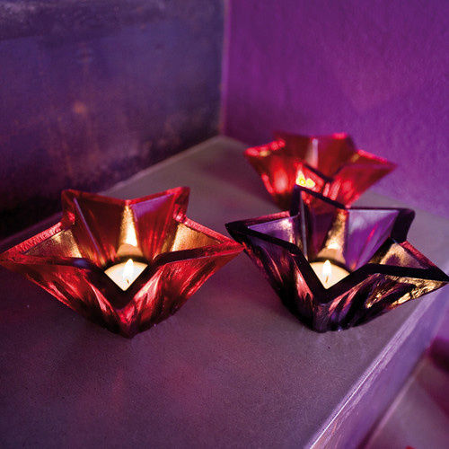 Lampion Tealight Starlight Malinowy 5542536 - Koziol