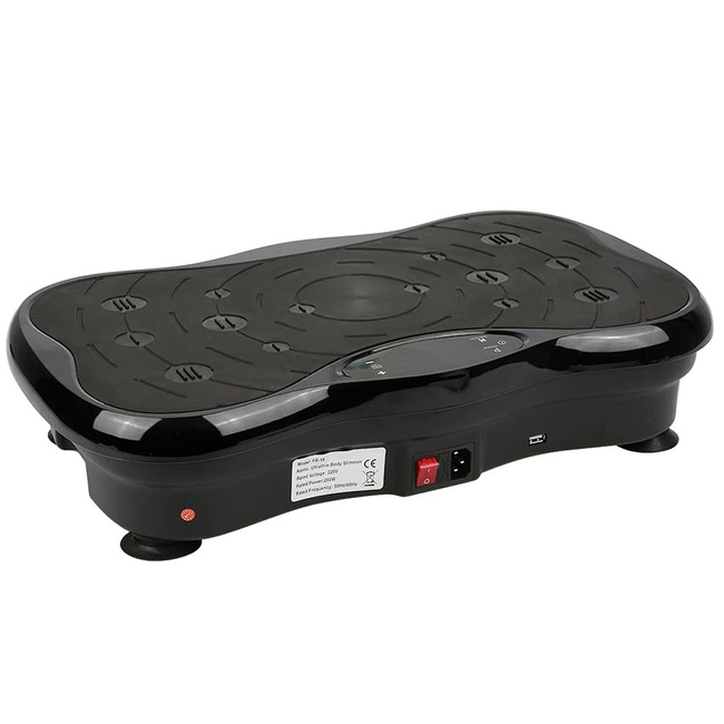 EXTRALINK Moonwalk Spinmove Platforma Wibracyjna Fitness 200W Bluetooth Gumami Oporowymi Czarna