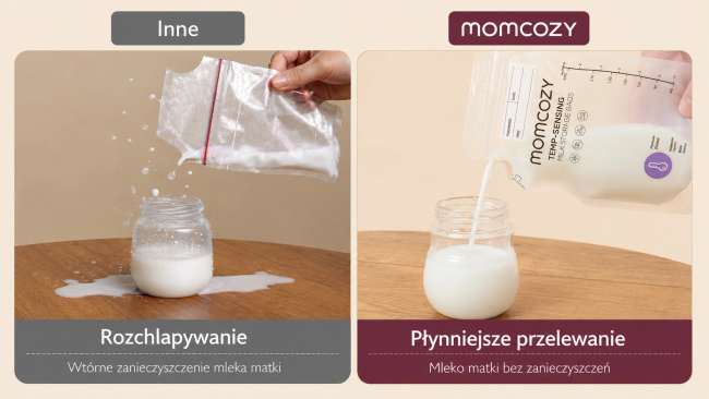 Momcozy Breastmilk Bag 120 sztuk | Woreczki do Przechowywania Mleka | z dzióbkiem