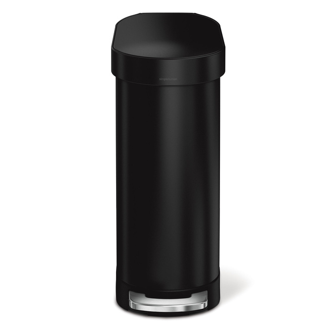 Kosz na śmieci pedałowy Slim, 45 l, czarny mat - Simplehuman