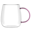 Komplet 2 szklanek Bolla 400 ml z różowym uchem Vialli Design