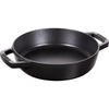 Patelnia żeliwna z dwoma uchwytami 20 cm, czarny - Staub