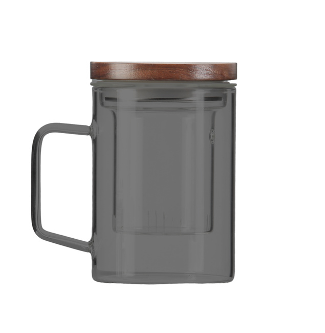 Szklanka z zaparzaczem Soho 350 ml grafitowa 29361 - Vialli Design