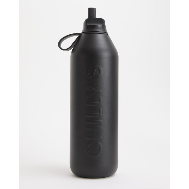 Butelka termiczna Chilly's Series 3 Flip ze słomką, 1000 ml, Onyx