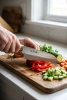 Nóż Santoku Fuji Cutlery RyuToku FC-579, 16,5 cm, rękojeść z magnolii